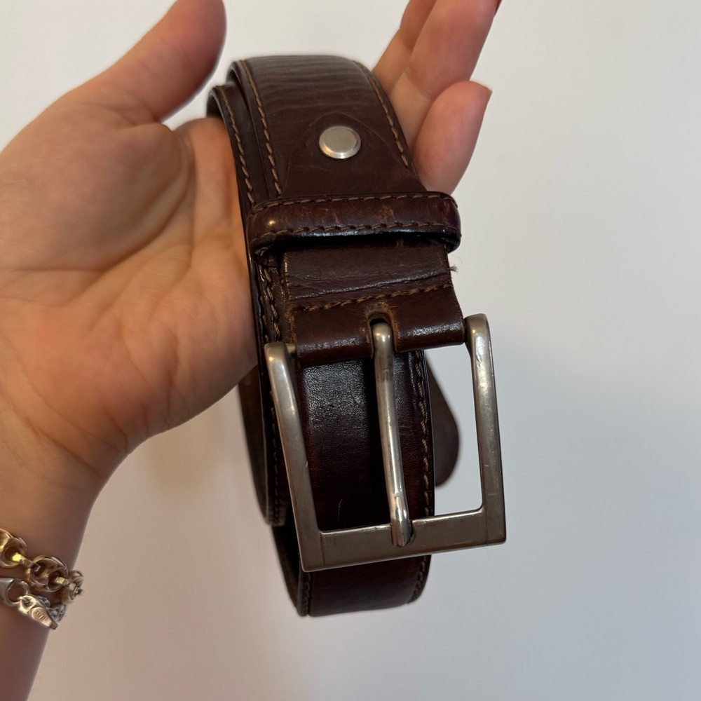 Men's Brown Leather Belt